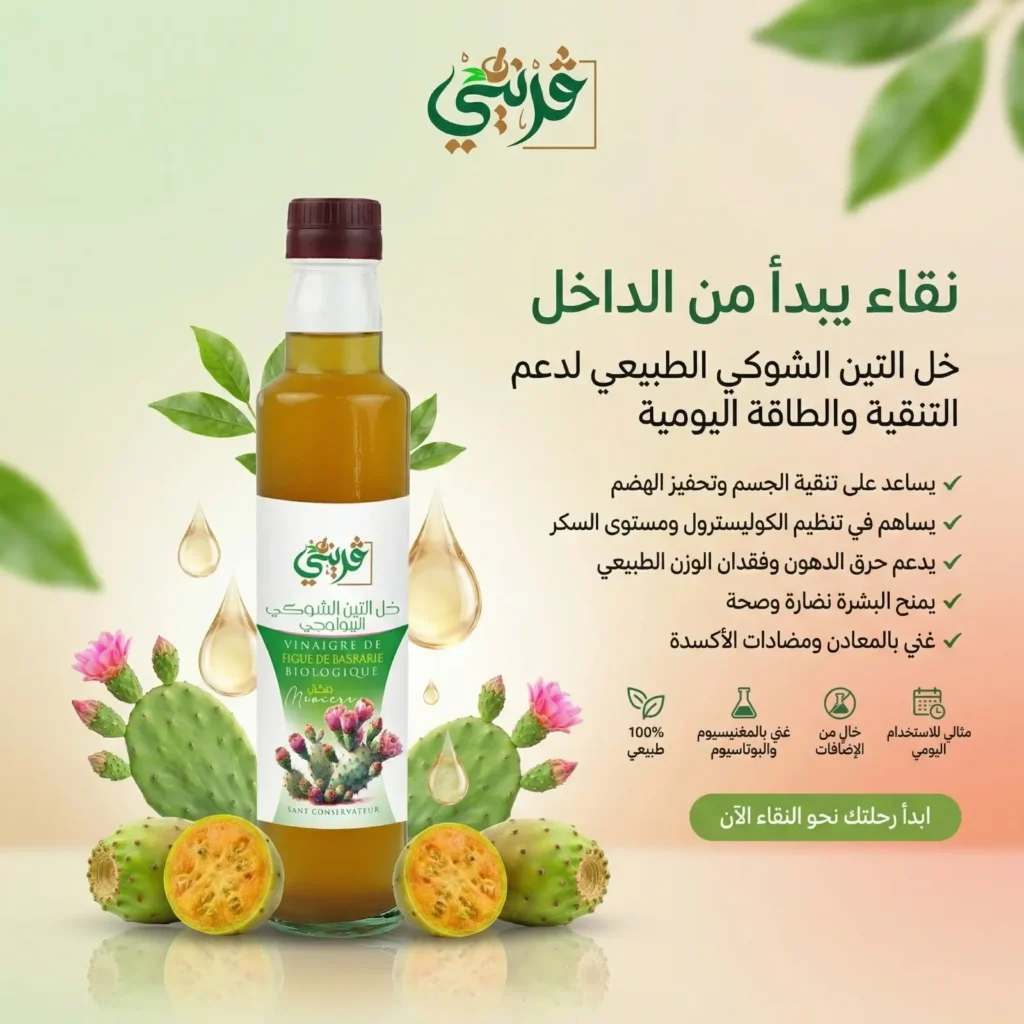 خل التين الشوكي الطبيعي من قريني بيو